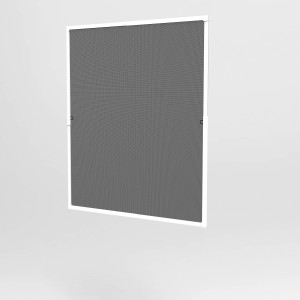 Weißer, klappbarer Insektenschutz-Teleskop-Fensterrahmen, 120x140 cm, für Fenster.