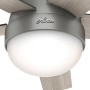 HUNTER FANS Deckenventilator Stile Silber, 117 cm, mit Lampe und Fernbedienung.