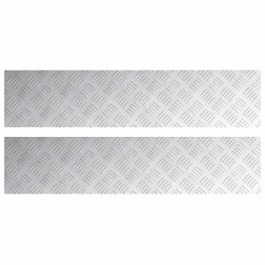 vidaXL Rautenscheiben 2 Stk Silber 90 x 20 cm Aluminium 4104263