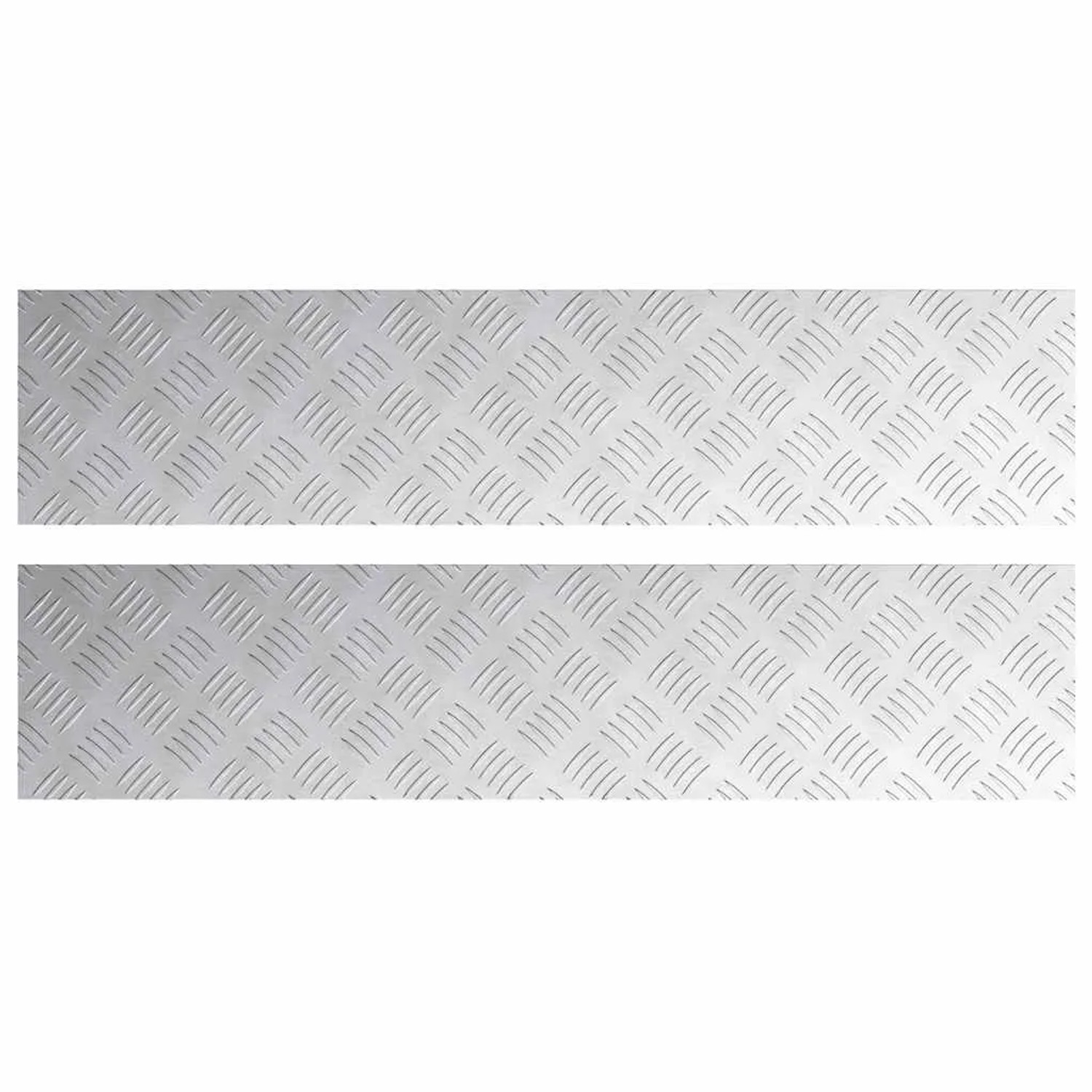 vidaXL Rautenscheiben 2 Stk Silber 90 x 20 cm Aluminium 4104263