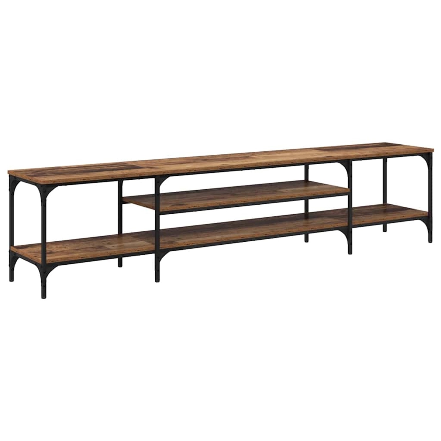 vidaXL TV-Schrank Altholz 201 x 35 x 45 cm Verbundholz und Eisen 881307