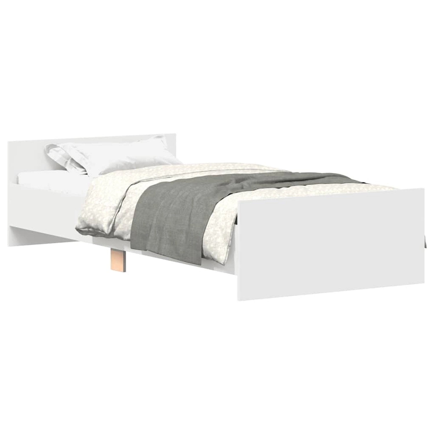 vidaXL Bettgestell Weiß 100x200 cm Holzwerkstoff 835932 günstig online kaufen