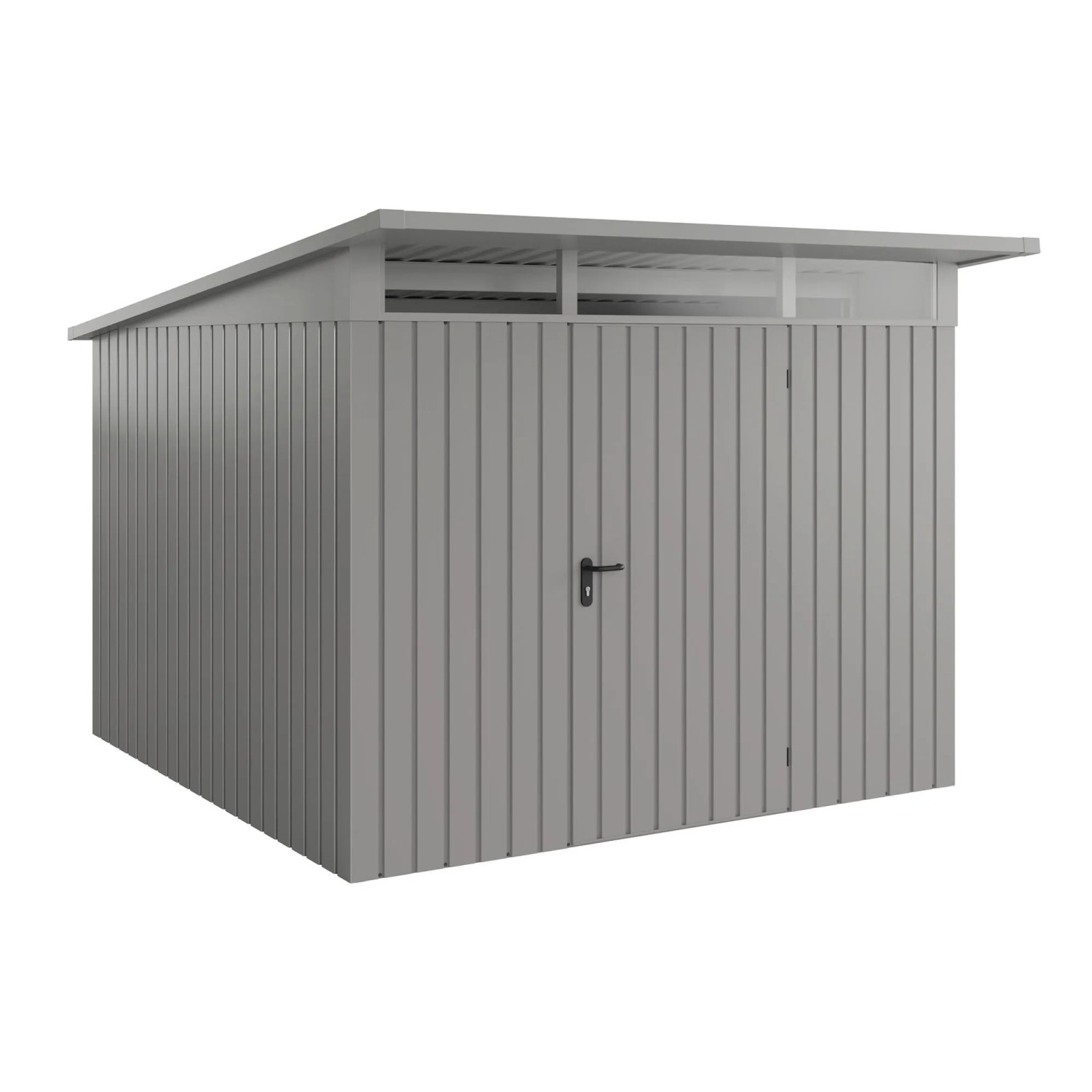 EcoStar Gerätehaus Euroline Pultdach 277 cm x 310 cm Graualuminium 1-flg.