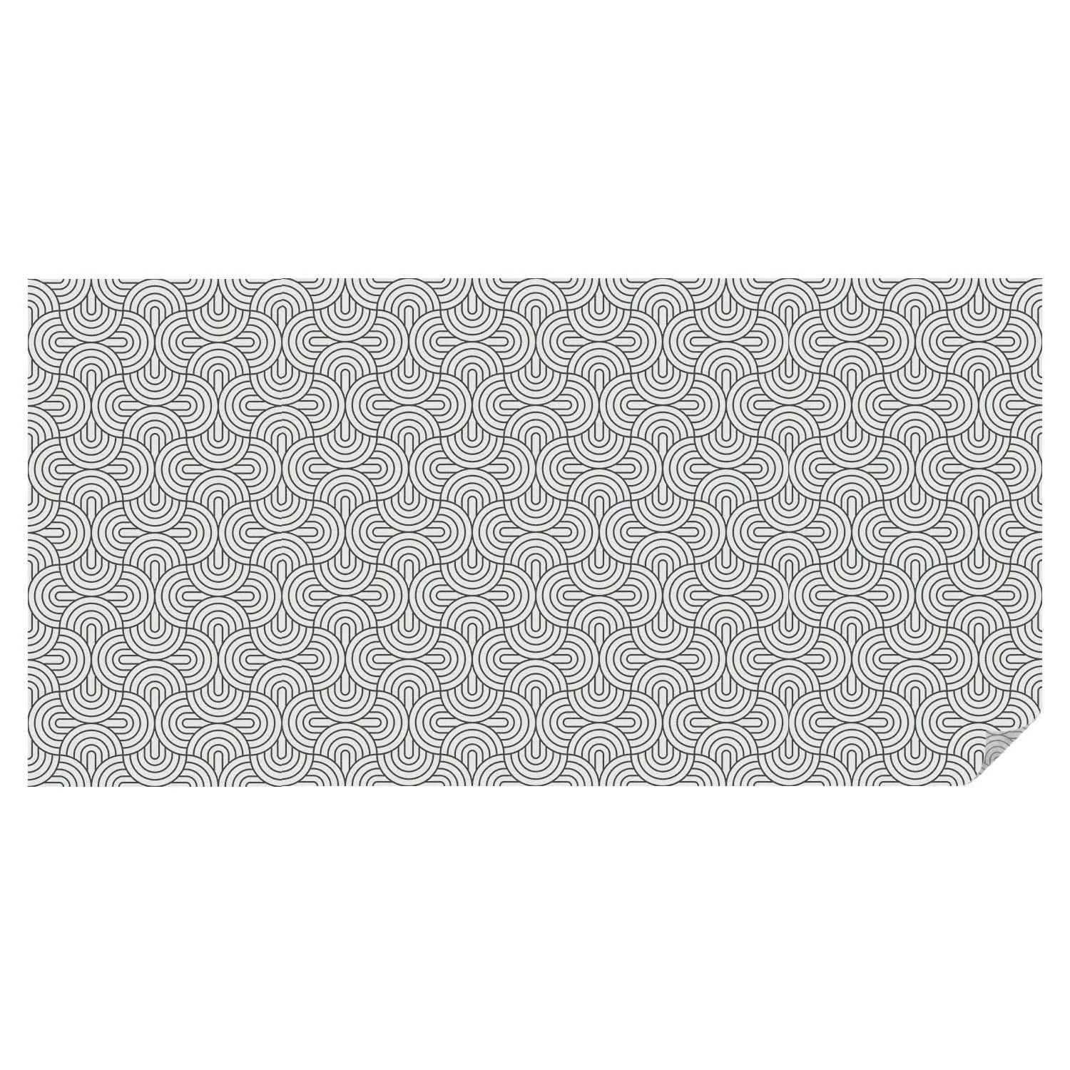 Tulup Fensterfolie Geometrische Halbkreise Fensterfolie Sichtschutz 200x100 günstig online kaufen