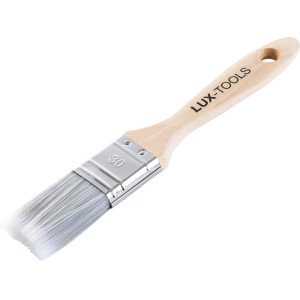 LUX-TOOLS PRO Flachpinsel, 30 mm, für Lacke. Pinsel mit Holzstiel und Synthetikborsten.