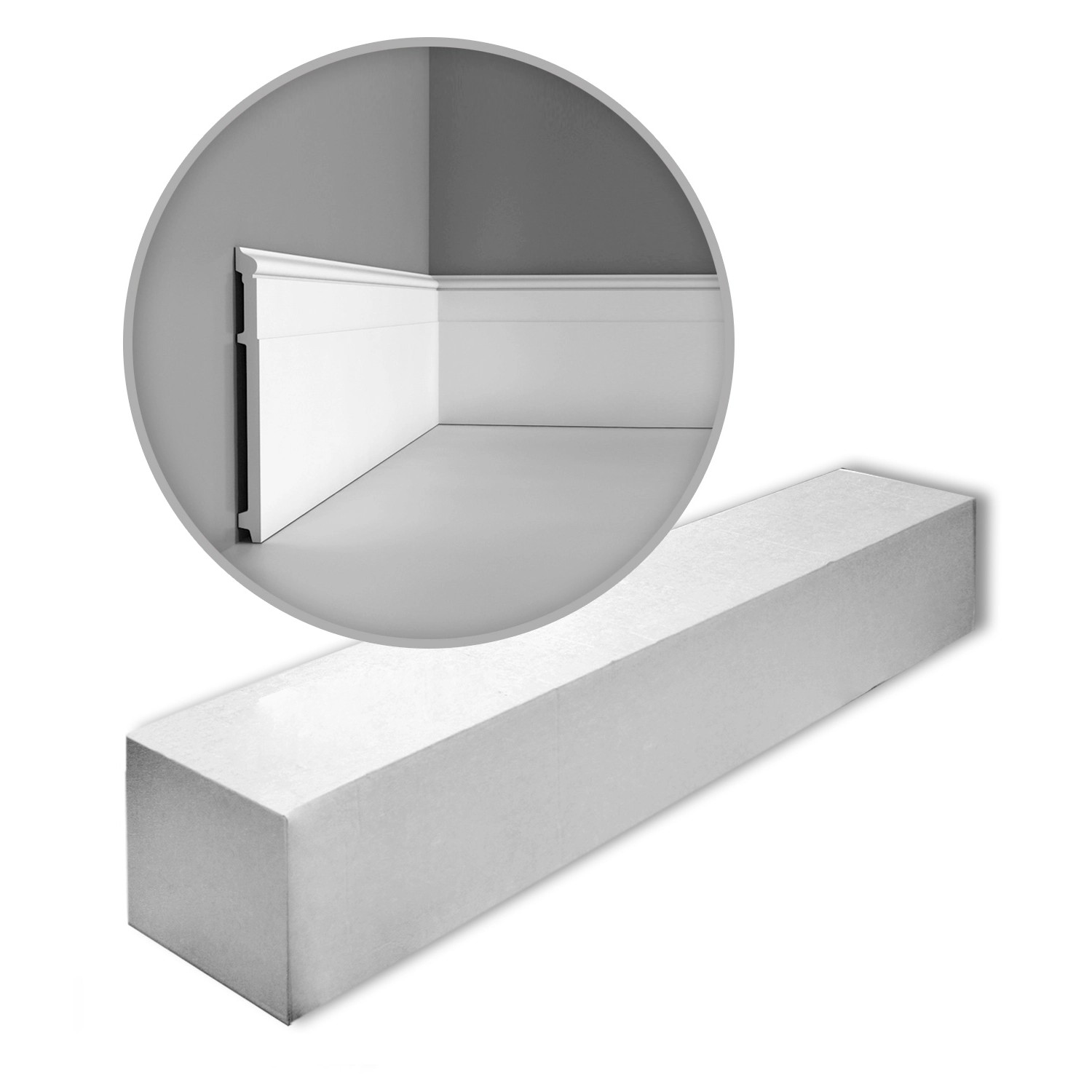 ORAC DECOR SX156 LUXXUS Zierleisten 1 Karton Set 11 Sockelleiste 22 m Weiß günstig online kaufen