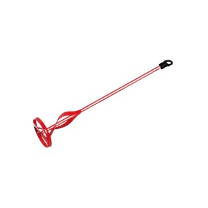 Roter LUX Farbmischer (Ø 85 mm) für Bohrmaschinen, zum Mischen von Farbe und Lack.