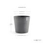 Grauer Ecopots Pflanztopf Amsterdam, Ø 60 cm, Höhe 56 cm. Ideal für Innen- und Außenbereich.