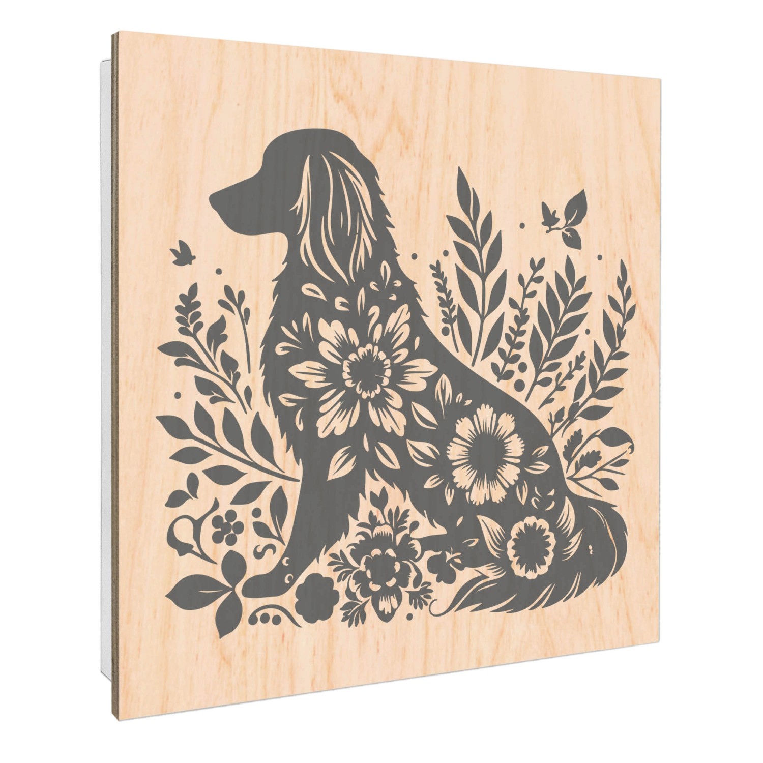 Banjado Großer Schlüsselbox Holz 30x30cm Weiß Scharnier Rechts 50 Haken Sch günstig online kaufen