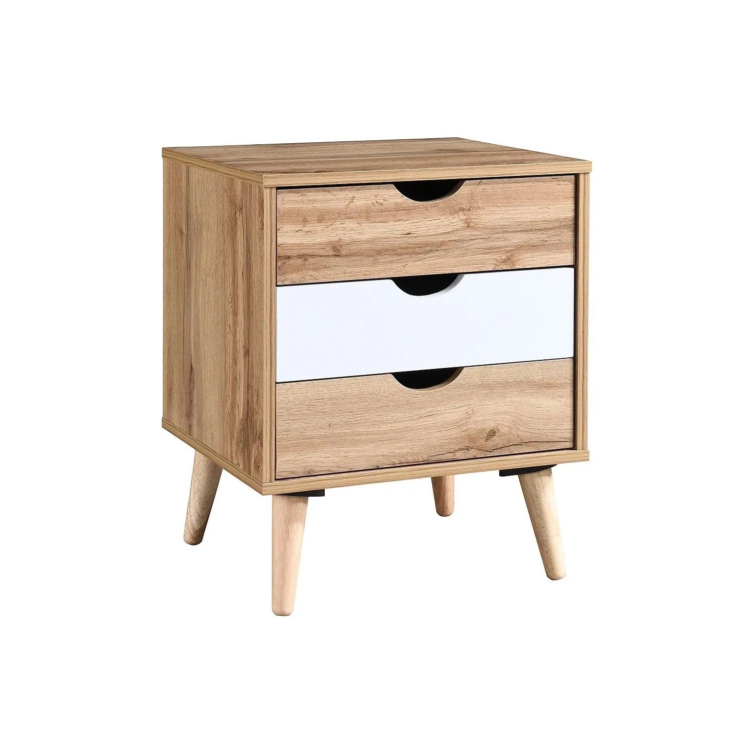 Vente-unique Nachttisch Lurvia Naturfarben Hell  Weiß 45 cm