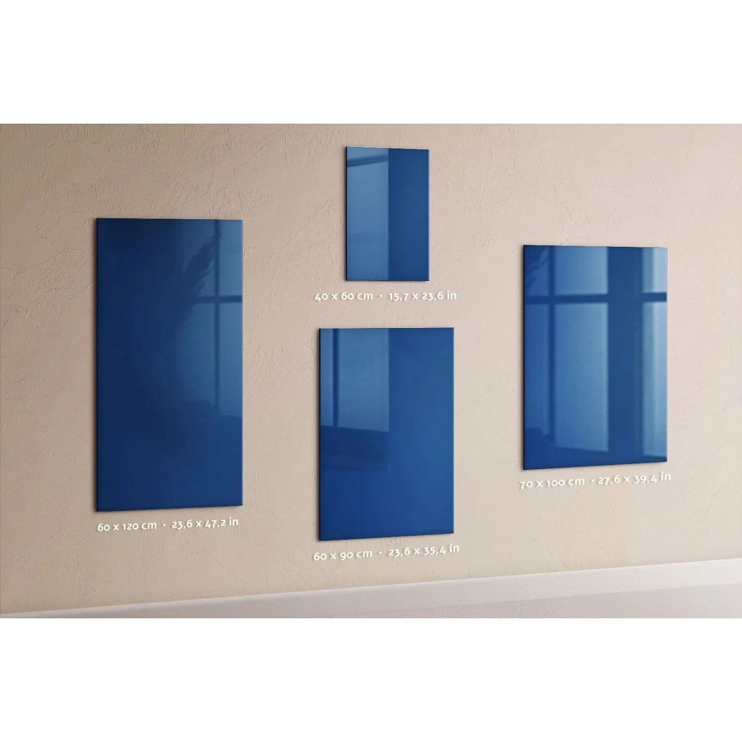 Tulup Glasmagnettafel Beschreibbar Blaue Farbe 70x100 cm Magnettafel Wand Glas Weißer Marker Magnetisches Whiteboard Glas_8