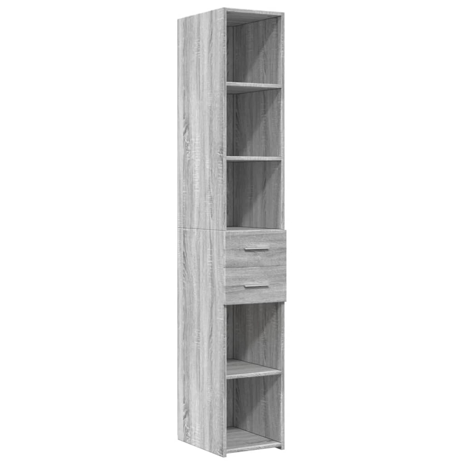 vidaXL Highboard Grau Sonoma 30x42,5x185 cm Holzwerkstoff 846241 günstig online kaufen