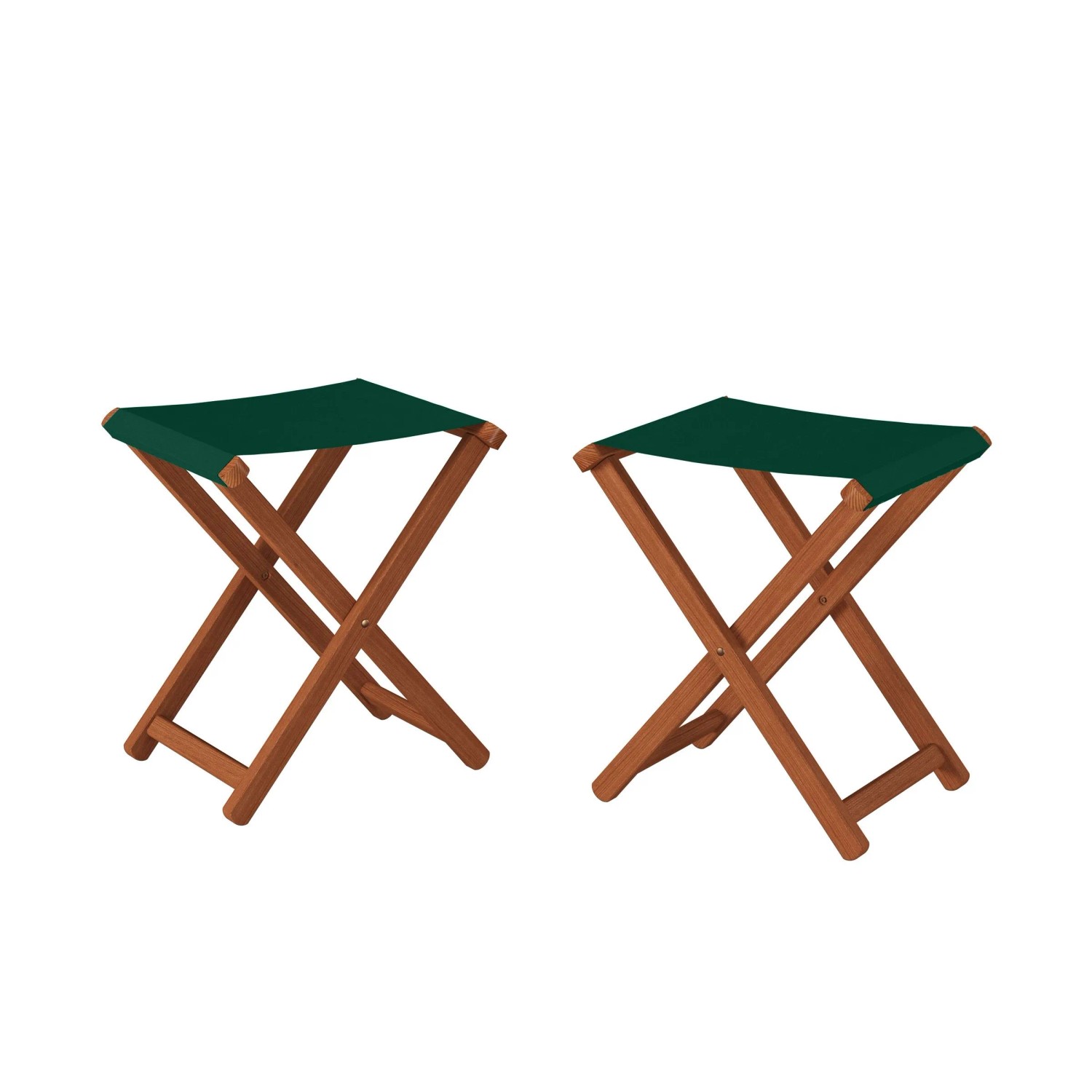 Erst-Holz Gartenhocker Klappbar X-Stuhl Dunkel mit Grün 10-210 Doppelpack günstig online kaufen