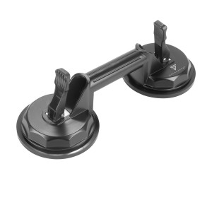 STAHLWERK Doppel-Saugheber, 135 kg Tragkraft, 2 Saugnäpfe für Fliesen, Glas und mehr.