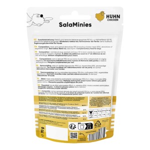 Lucky Jim SalaMinies Hunde-Belohnungssnacks Huhn, 70g Packung. Leckerli für Hunde.