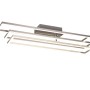 Moderne LED-Deckenleuchte Corso in Nickel matt, 66x60 cm, mit rechteckigem Design für Wohnräume.
