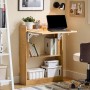 SoBuy Klapptisch/Schreibtisch FWT92-N, naturfarben, mit Ablagen. Ideal für Homeoffice.