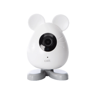 Catit Smart-Kamera Maus Pixi, weißes Intelligenzspielzeug für Katzen mit Kamera in Mausform.