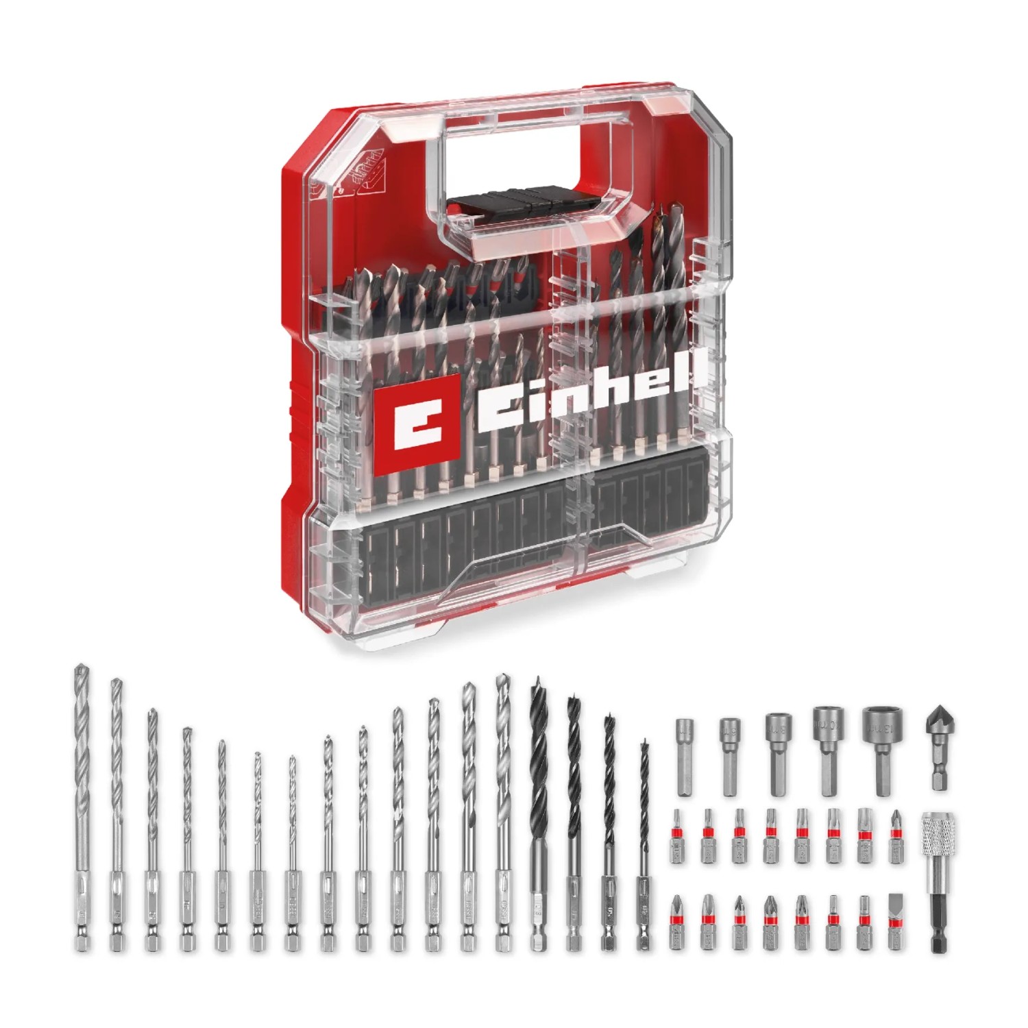 Einhell Bit- und Bohrer-Set für Holz / Stein / Metall L-CASE 40-tlg.