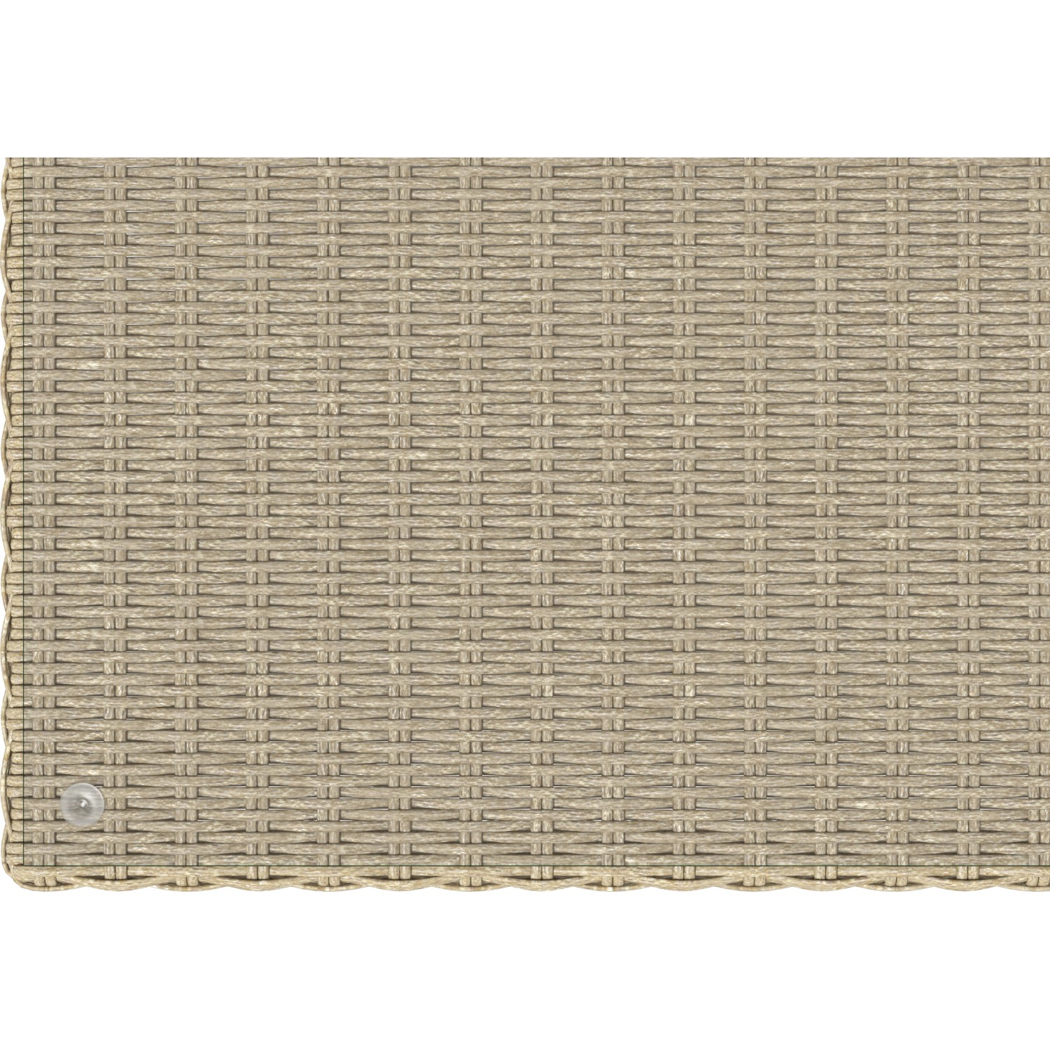 Detailaufnahme: Beige Wicker-Geflecht der Borup Lounge-Gartenmöbel. Robust und wetterbeständig.