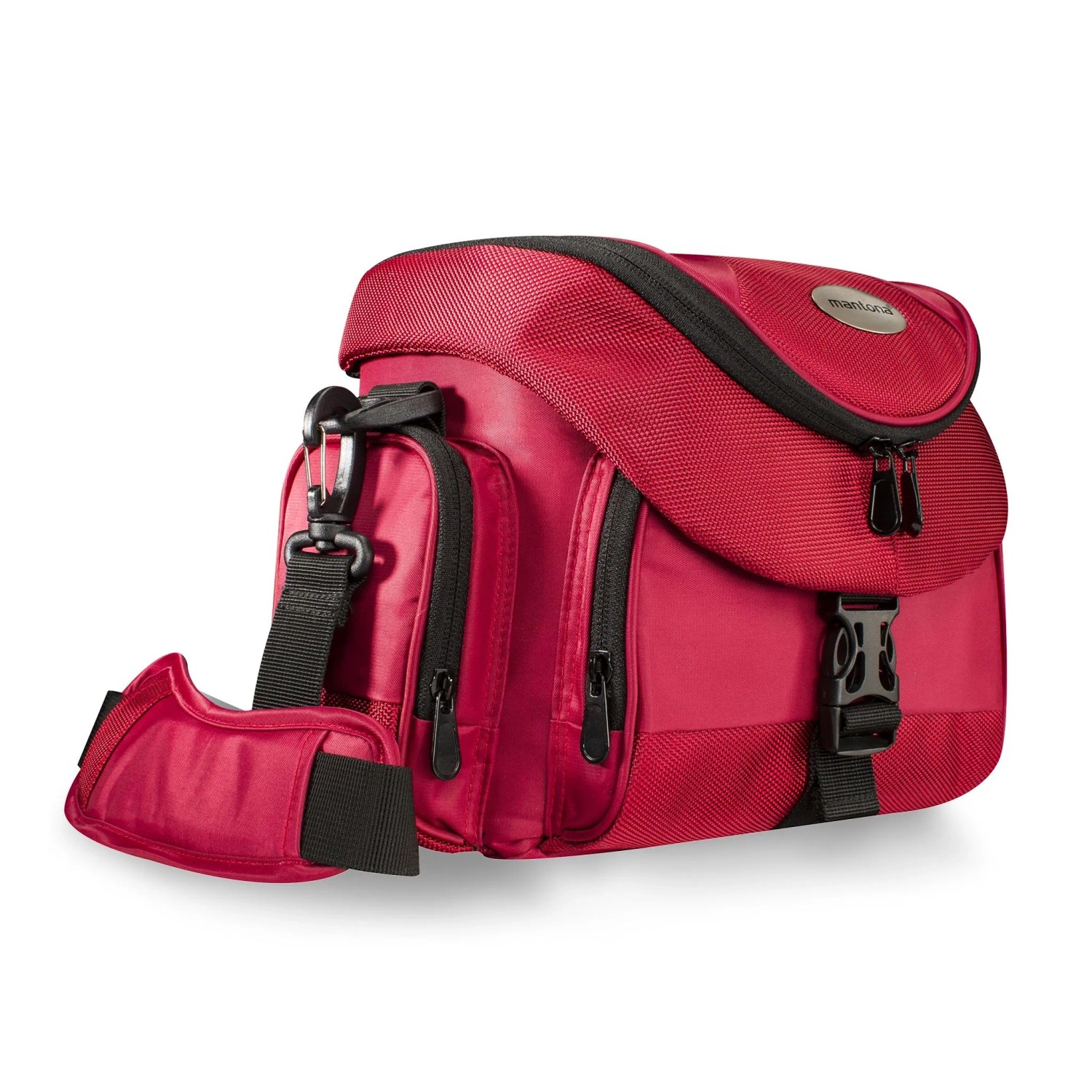 Mantona Premium Fototasche Rot/Schwaz Dslm Dslr Kamera Fototasche Tragetasche