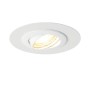 Weißer, runder & schwenkbarer QAZQA Einbaustrahler Edu mit Distanzring für Lampen & Leuchten.