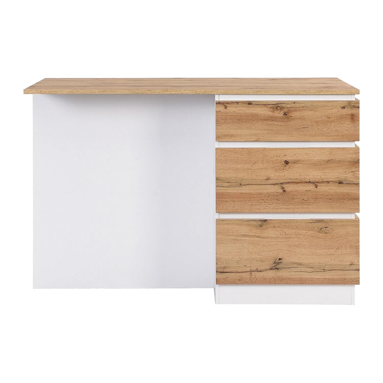 Vente-unique Kücheninsel Pomarela Naturfarben Hell  Weiß 140 cm