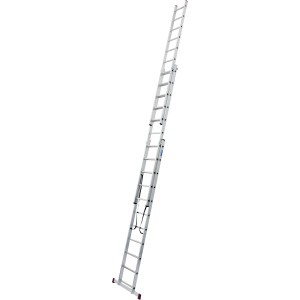 Krause Corda Vielzweckleiter 3 x 11 Sprossen, ausgefahren. Aluminium Leiter für verschiedene Höhen.