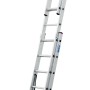 Krause Corda Vielzweckleiter 3 x 11 Sprossen, ausgefahren. Aluminium Leiter für verschiedene Höhen.