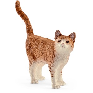 Schleich Farm World Katze, detailgetreue Spielfigur für Kinder von 3-8 Jahren.