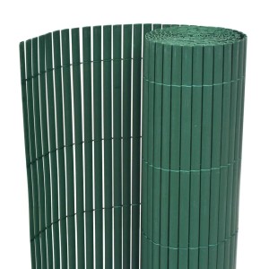 vidaXL Gartenzaun Doppelseitig PVC 90×500 cm Grün 43628