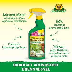 Neudorff Biokraft Grundstoff Brennnessel AF, Pflanzenstärkungsmittel gegen Schädlinge.