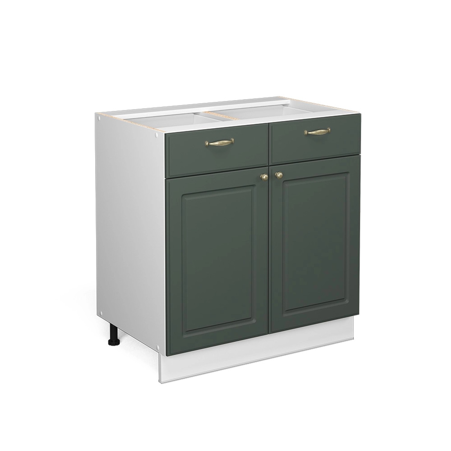 Vicco Badschrank Fame-Line Grün-Gold Landhaus/Weiß 80 x 82 cm ohne Arbeitsplatte