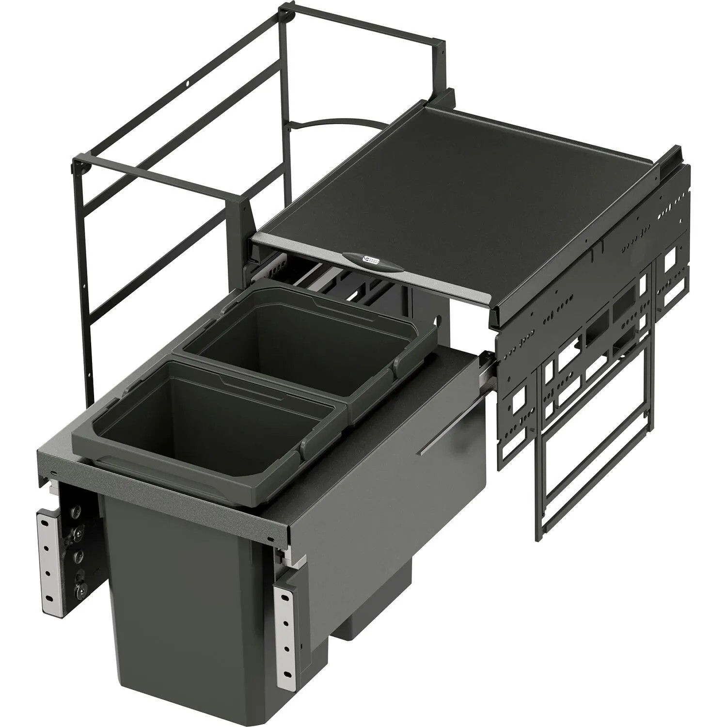 Vauth-Sagel Abfalltrennsystem Envi Water Plus Korpusbreite 600 mm 2x10, Lava