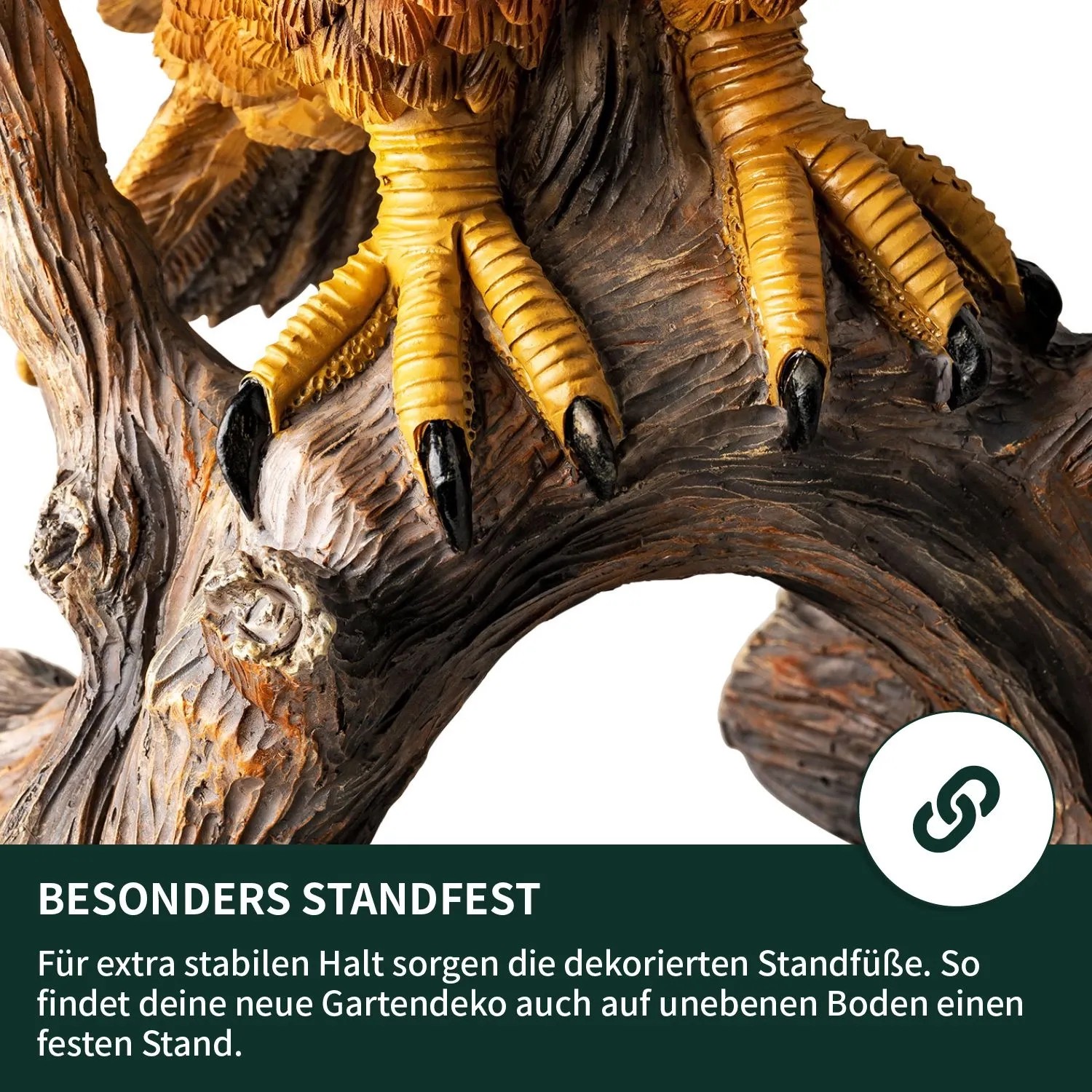 VERDOBA Wetterfeste Wald Gartenfigur Adler_6