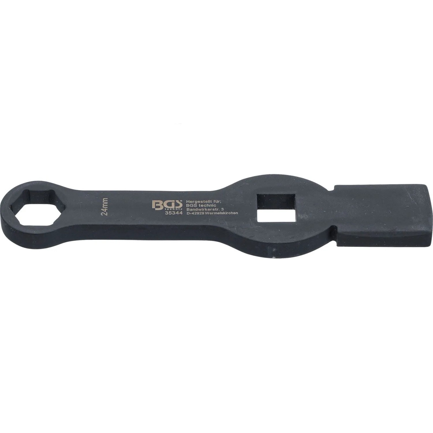 BGS Schlag Ringschlüssel Sechskant Mit 2 Schlagflächen SW 24 Mm 35344