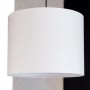 Weißer runder Stoff-Lampenschirm Ø 40 cm, Höhe 30 cm für E27 Fassung. Schlichtes Design für Lampen & Leuchten.
