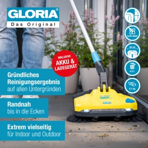 Gloria Akku-Multi-Kehrsystem EasySweep 18V inkl. Akku und Ladegerät