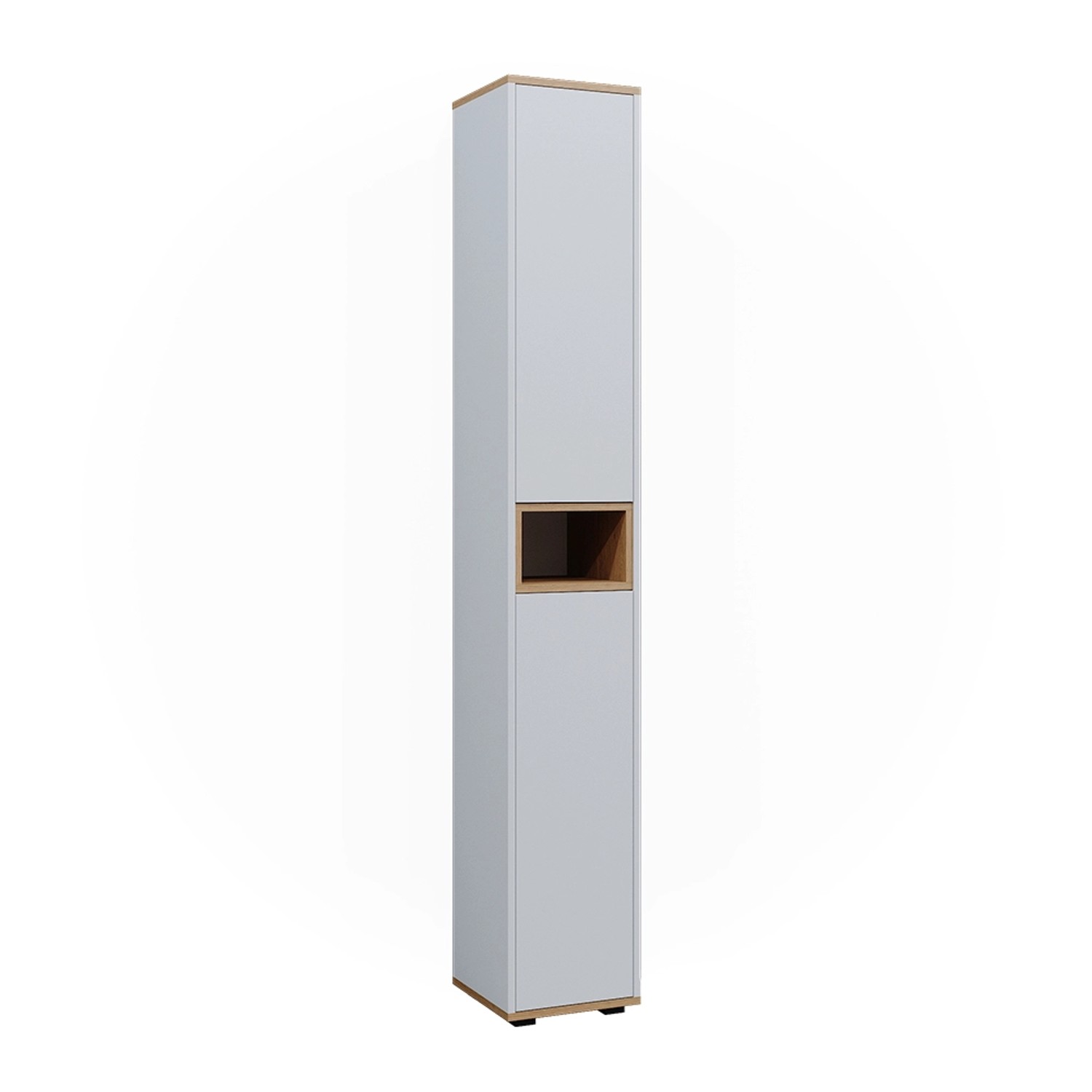 Vicco Badschrank Didi Weiß/Artisan 30 x 192 cm mit 2 Türen günstig online kaufen