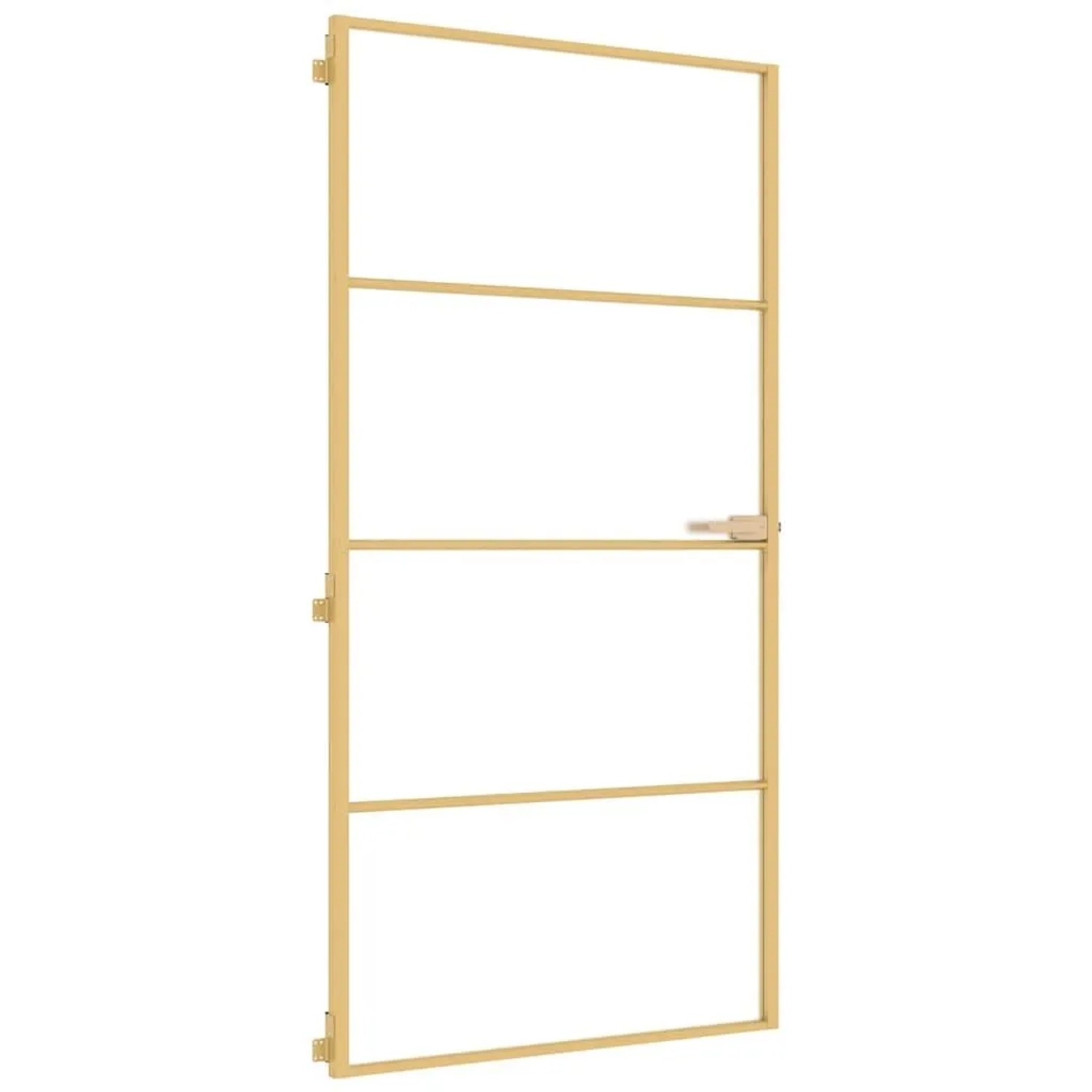 vidaXL Innentür Schlank Golden 102,5x201,5 cm Hartglas und Aluminium 155139