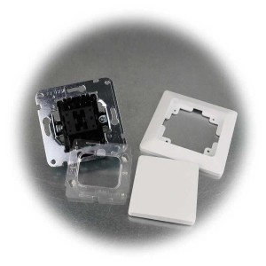 ChiliTec MILOS Wechsel Schalter Weiß Matt mit Rahmen UP