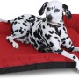 Rotes Knuffelwuff Hundebett Lucky XXXL (140x105cm) mit Dalmatiner Hund