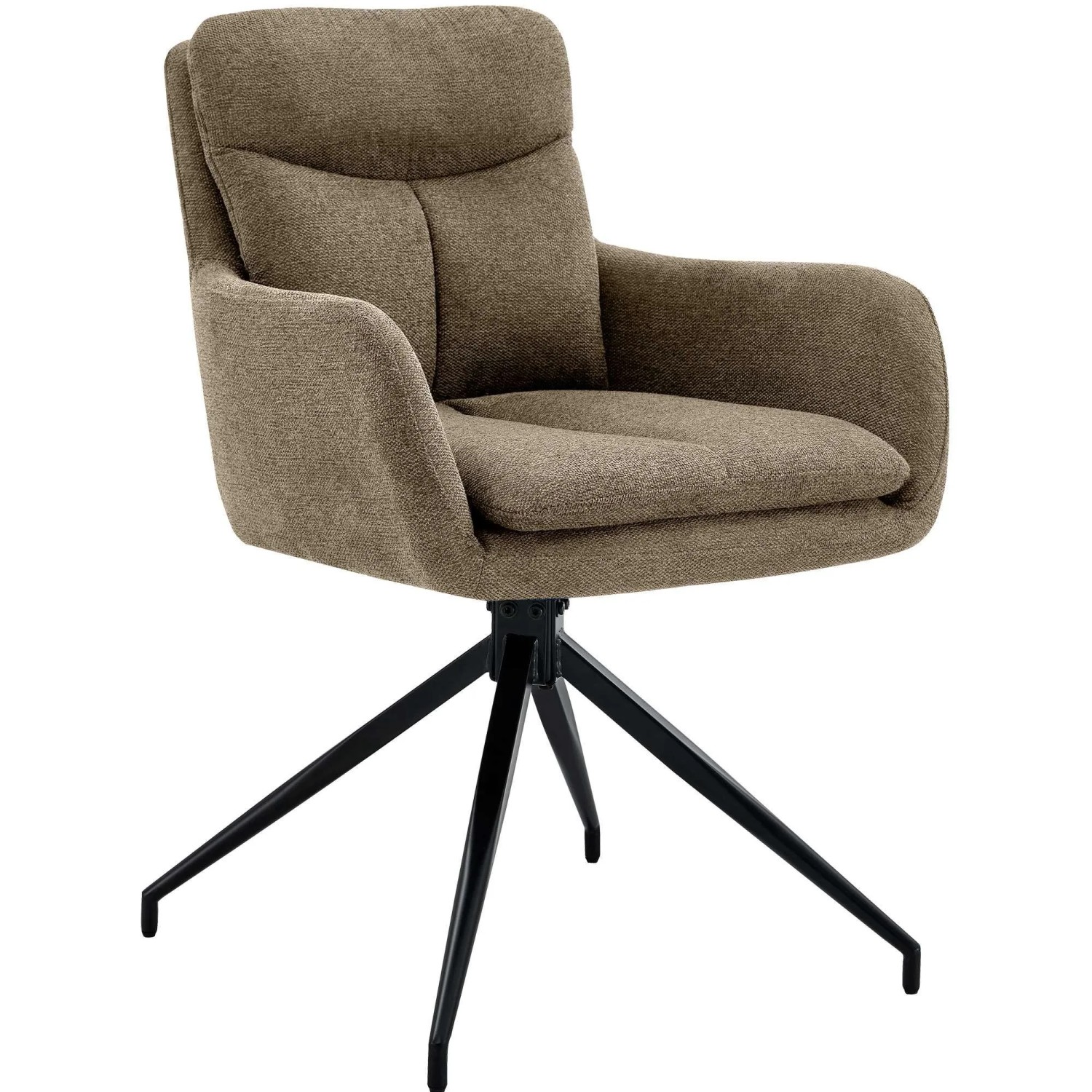 DELUKE Esszimmerstuhl DUTOR Stoff Braun 57x62x83cm Essstühle Esszimmerstühle Küchenstühle Wohnzimmerstühle