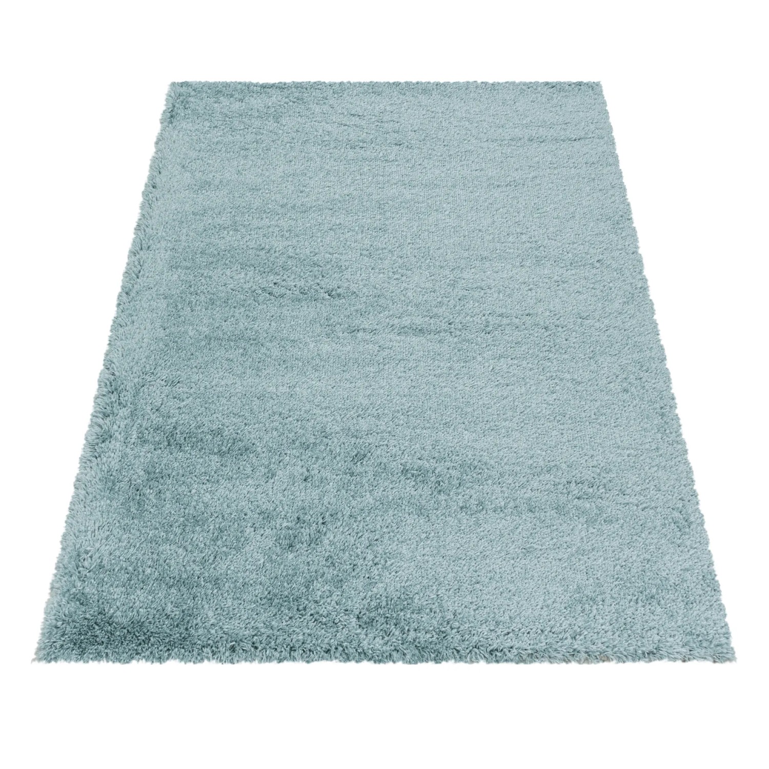 Blauer Ayyildiz Hochflorteppich Fluffy, 140x200 cm. Weicher Shaggy Teppich für Wohnräume.