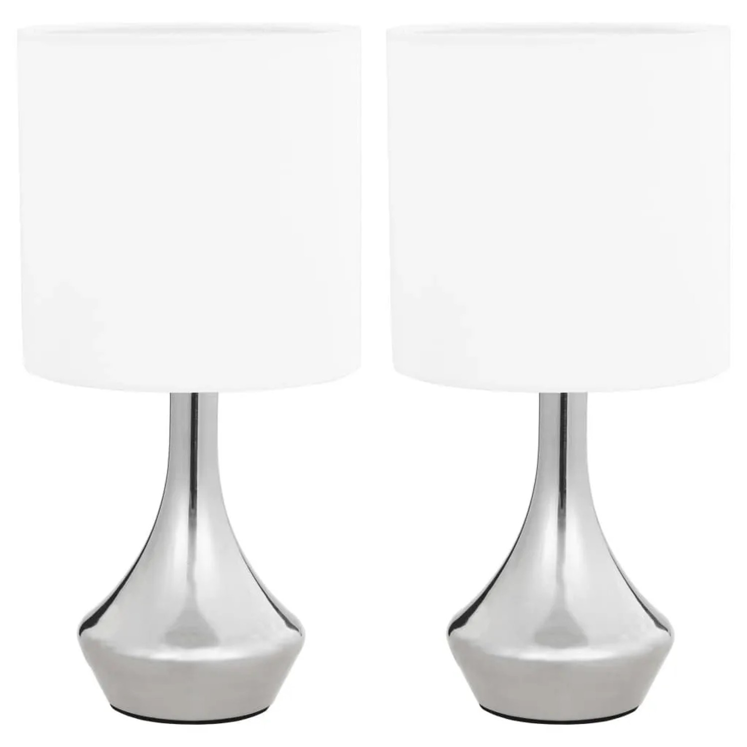 vidaXL Tischlampen 2 Stk Touch-Sensor Weiß E14 51040
