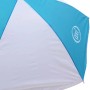 Detailaufnahme des blau-weißen Sonnenschirms für den Axi Nick Picknicktisch.
