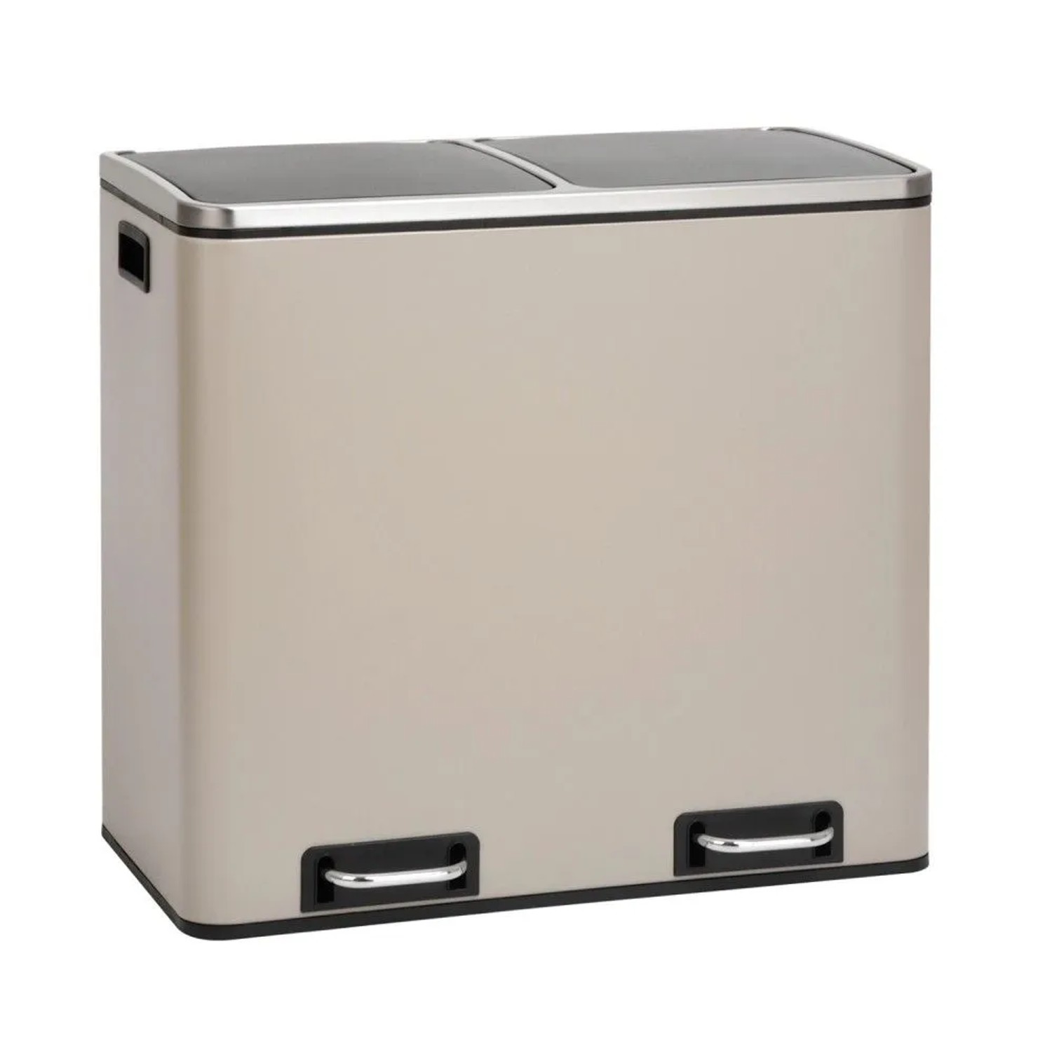 Svita TM2X24 Treteimer 48 Liter Abfalleimer Inneneimer Trennsystem Taupe