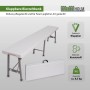 2er Set TRUTZHOLM Bierzeltbank, klappbar, weiß, 180cm. Ideal für Feste und Garten.