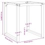vidaXL Esstisch-Gestell in O-Form 70x70x73 cm Stahl 357884_9