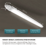 LUXULA LED Feuchtraumleuchte, 60cm, 18W, IP65. Unterbauleuchte für Keller, Garage & Werkstatt.